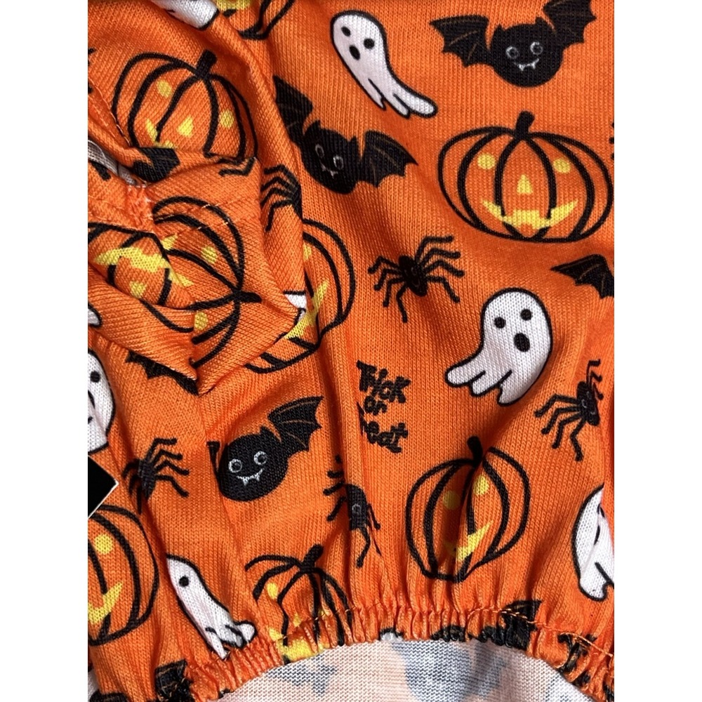 Party Dog Pajamas S/P Halloween Orange Black Pumpkin Ghost Dog Collar Gear Zone - Picture 8 of 16